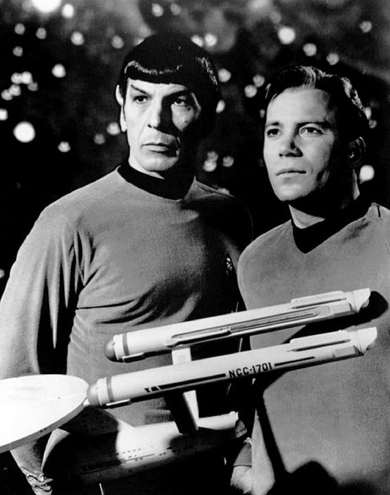 Spock (Leonard Nimoy) and Kirk (William Shatner)