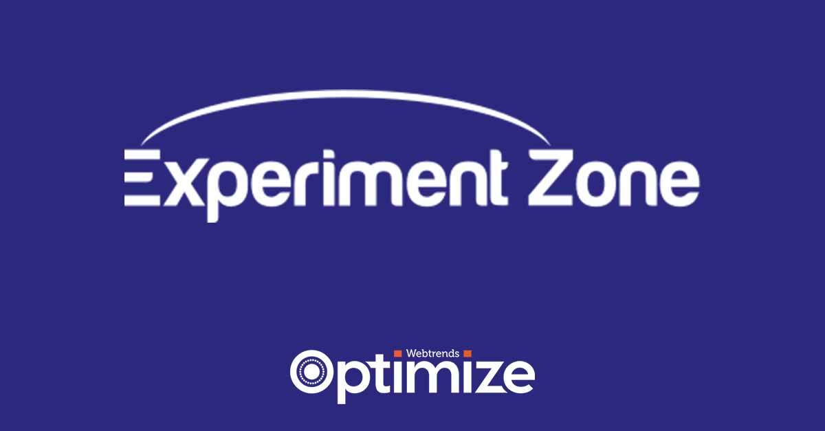 Experiment Zone | Strategic Partner | Webtrends Optimize