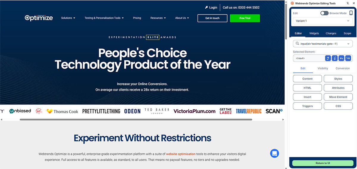 UI Homepage