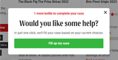Updated copy of the pop-up message