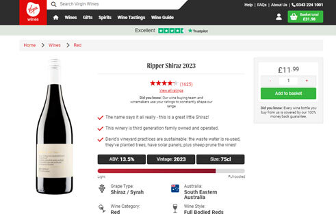 Shiraz wine